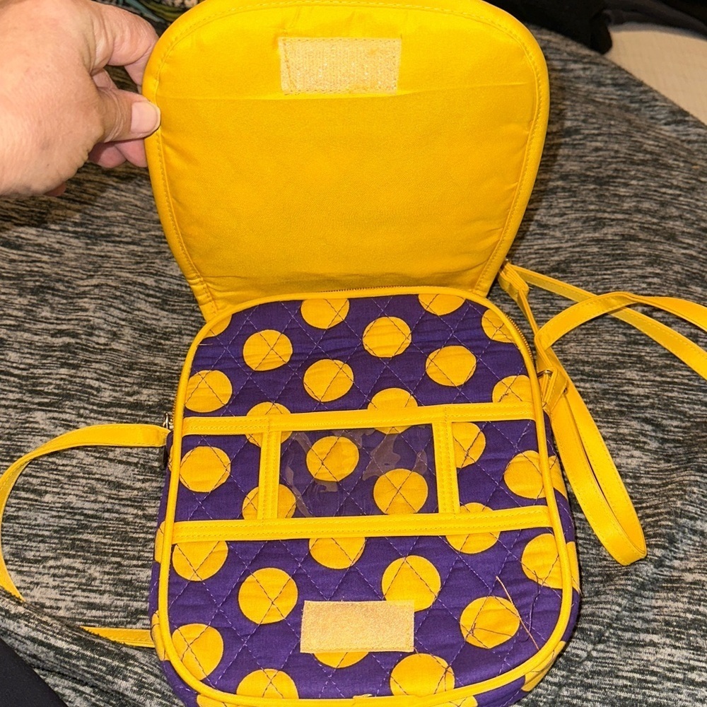 Belvah Small Messenger Bag Purple Gold - Picture 3 of 5